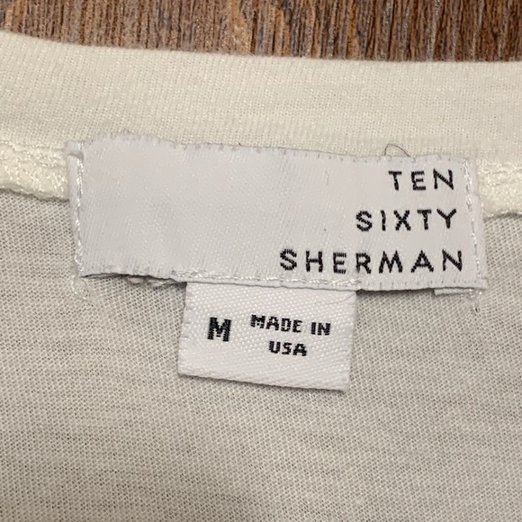 Ten Sixty Sherman White Cropped T-Shirt Size Medium - Picture 4 of 5